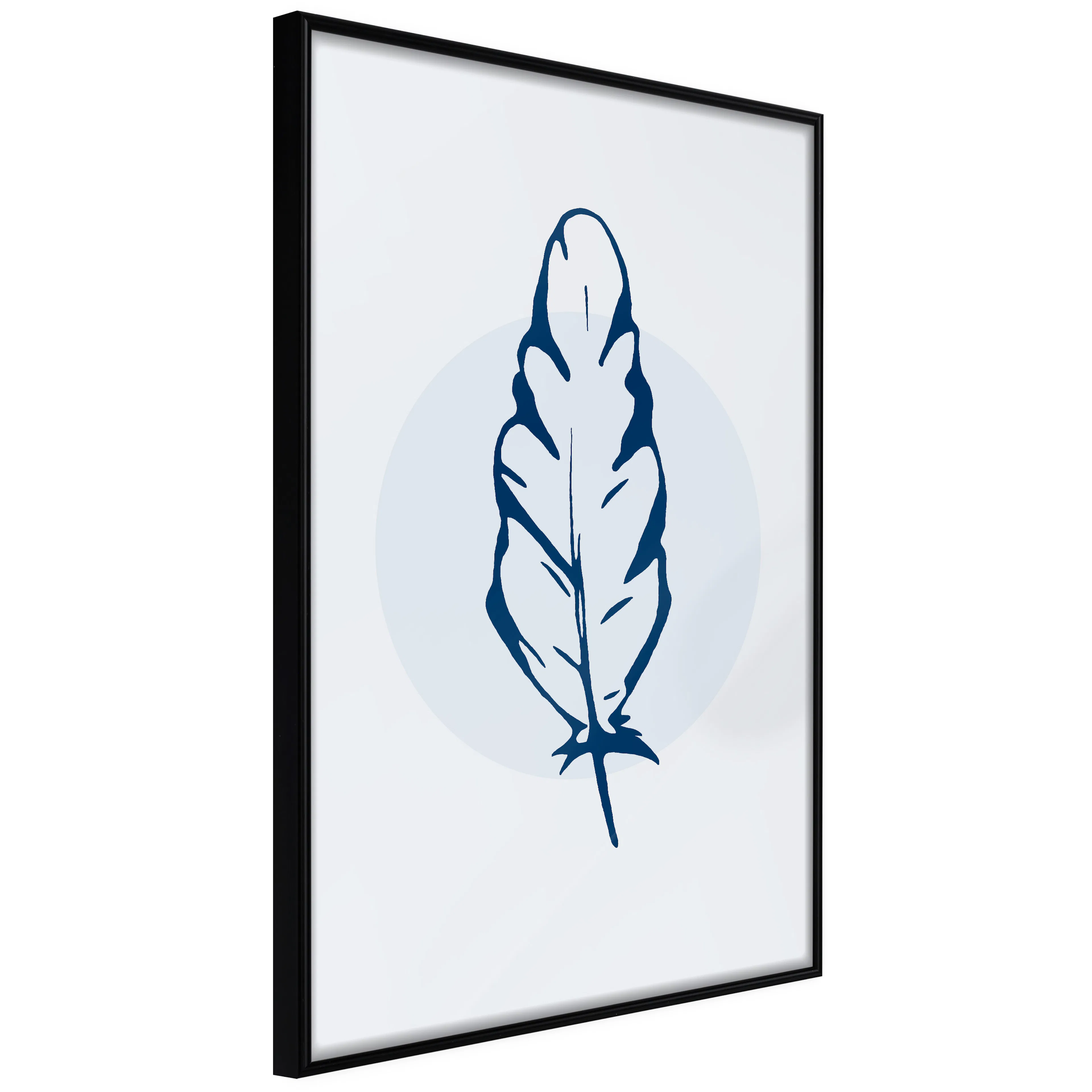Affisch - Blue Feather [Poster] 20x30 Svart ram, 20x30 cm