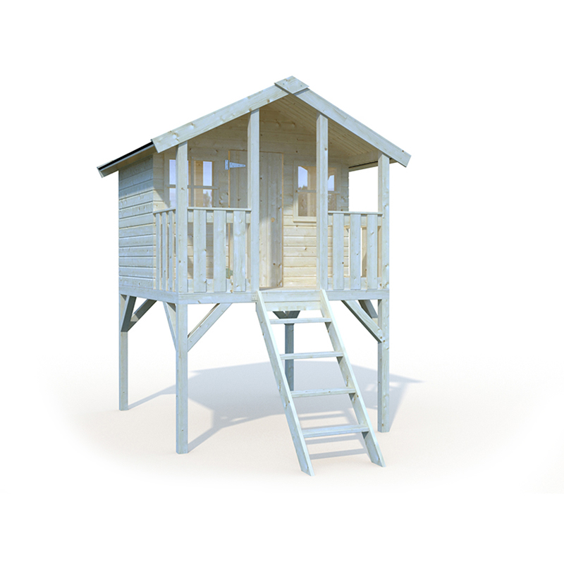 Lekstuga Palmako Toby 2,1 m² Upphöjd Stuga i Trä med Altan