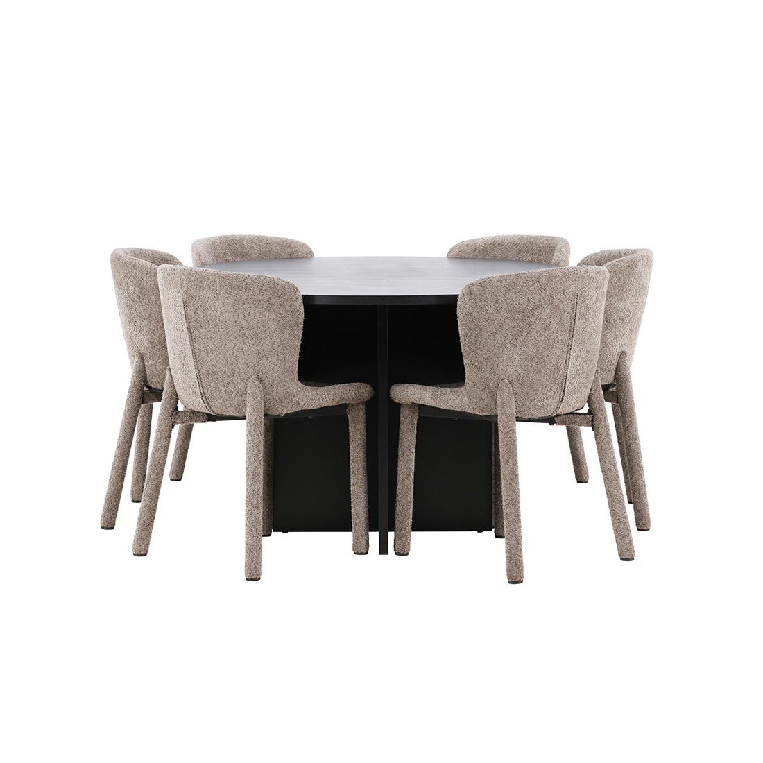 Matgrupp Venture Home Strada Ø120 cm med 6st Astoria Matstolar