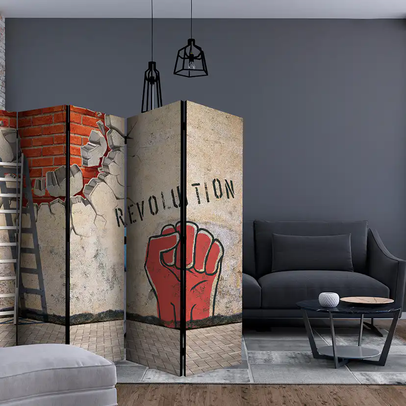 Rumsavdelare Skärmvägg Arkiio The Invisible Hand Of The Revolution II 225x172 cm