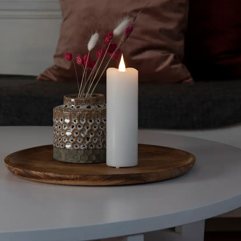 Vaxljus Gnosjö Konstsmide 5x15,2 cm LED Vit