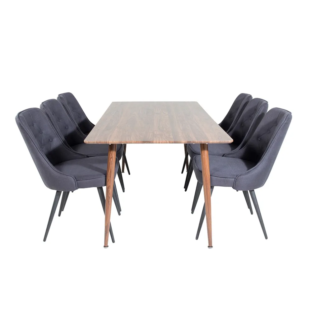 Matgrupp Venture Home Pobbie med 6 Vera Stolar Polyestertyg