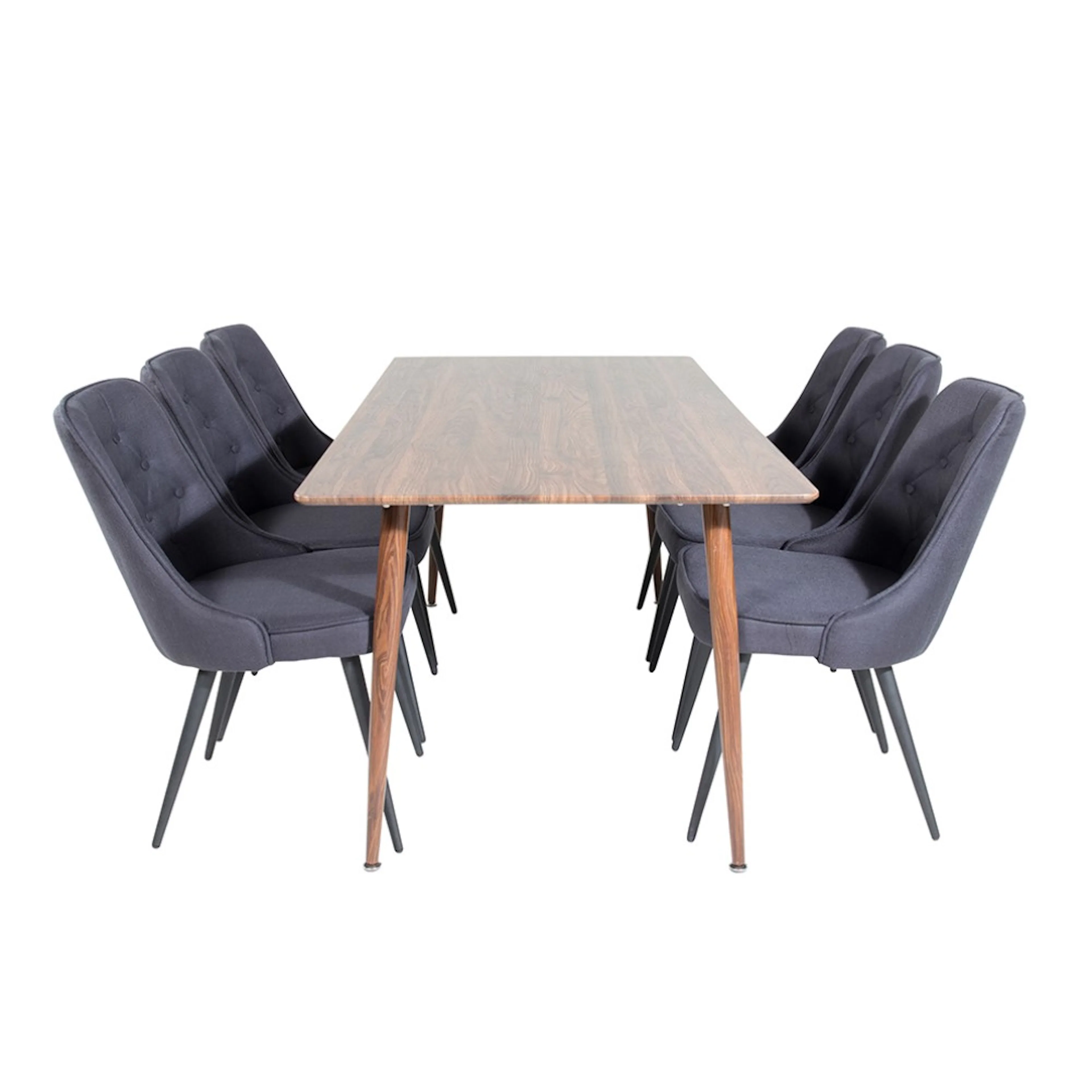 Matgrupp Venture Home Pobbie med 6 Vera Stolar Polyestertyg