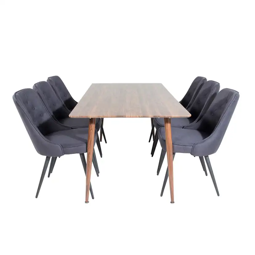 Matgrupp Venture Home Pobbie med 6 Vera Stolar Polyestertyg