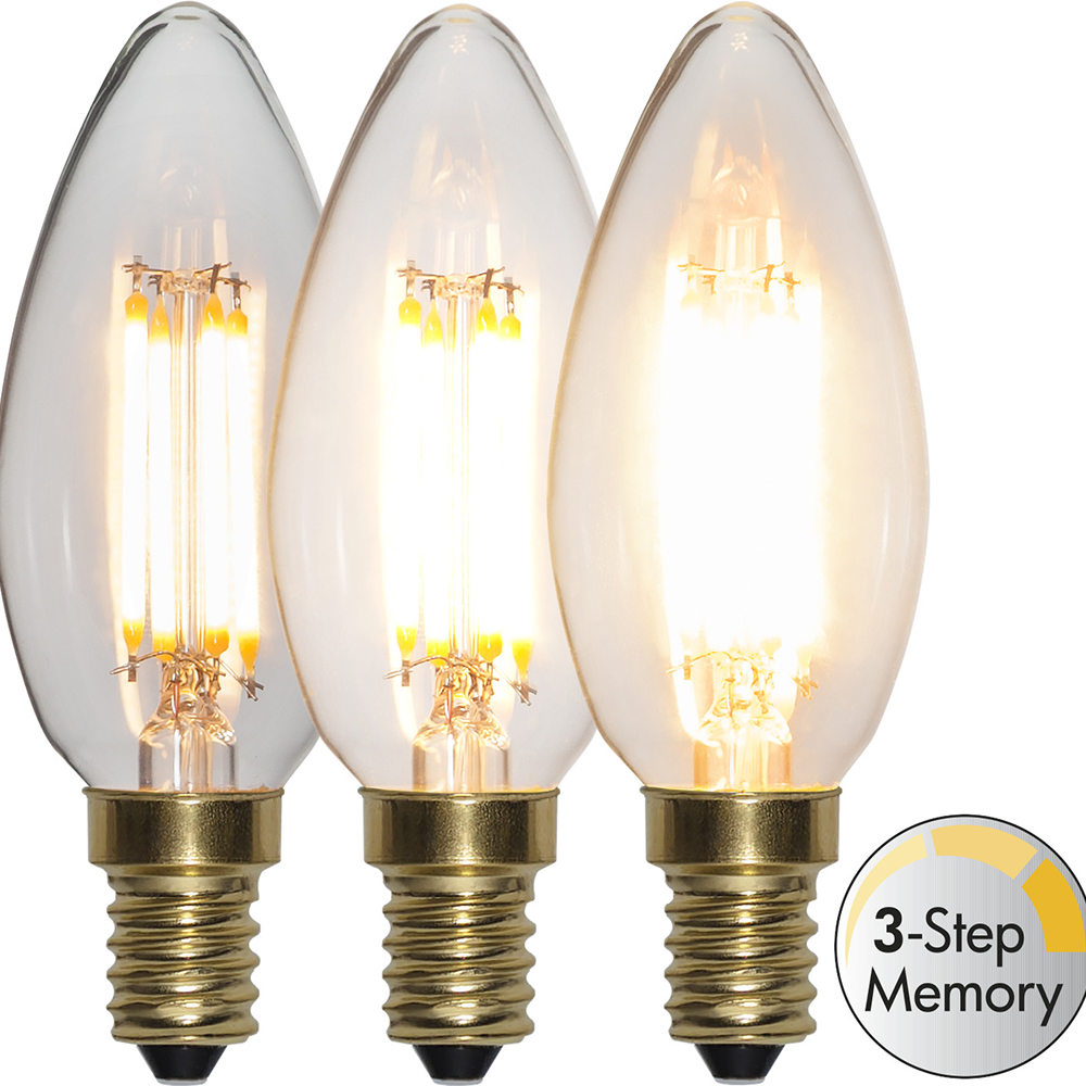 LED-lampa Star Trading E14 C35 Soft Glow 3-step Memory Dimbar 4W