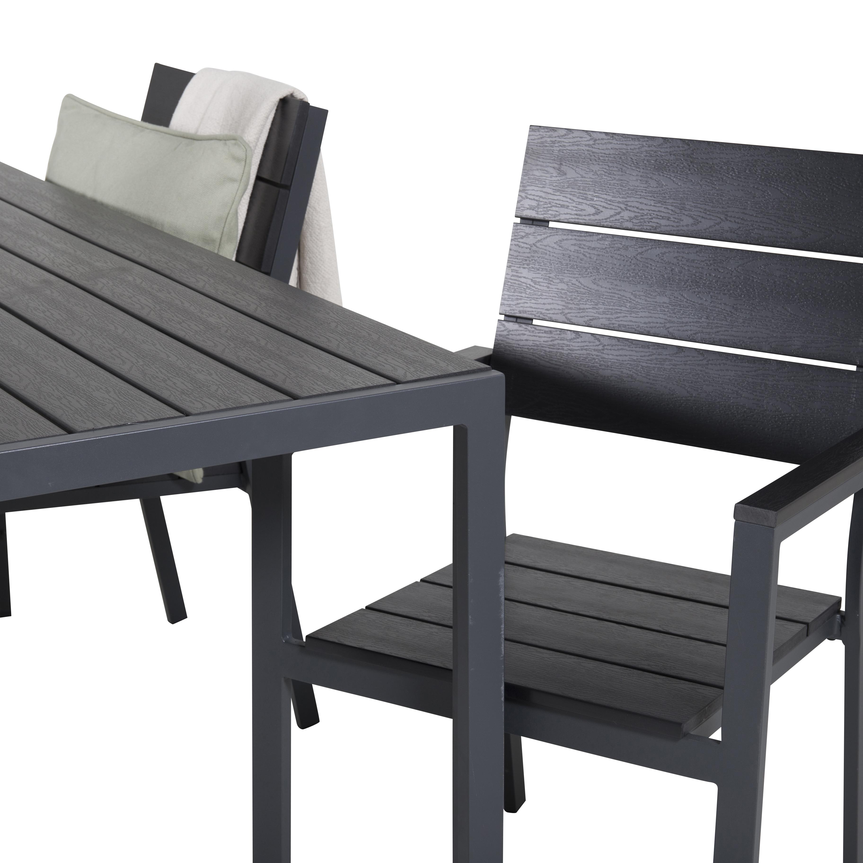 Matgrupp Utomhus Venture Home Bront 150 med 4 Lova Trädgårdsstolar