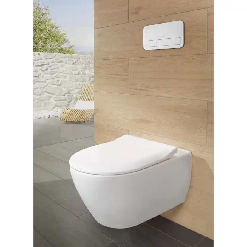 Vägghängd toalett Villeroy & Boch Subway 2.0 5614R201 Vit Alpin, med Toalettsits