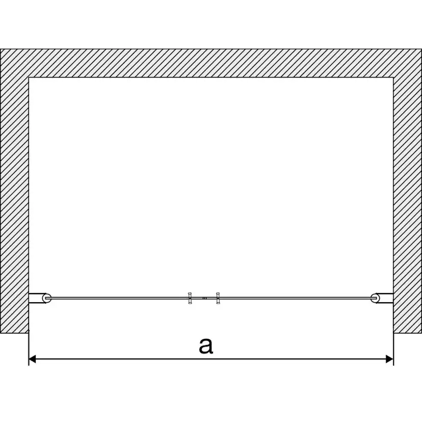Duschdörr Arrow DuoDoor Special Frostat Glasx770x870xIngen breddningsprofil