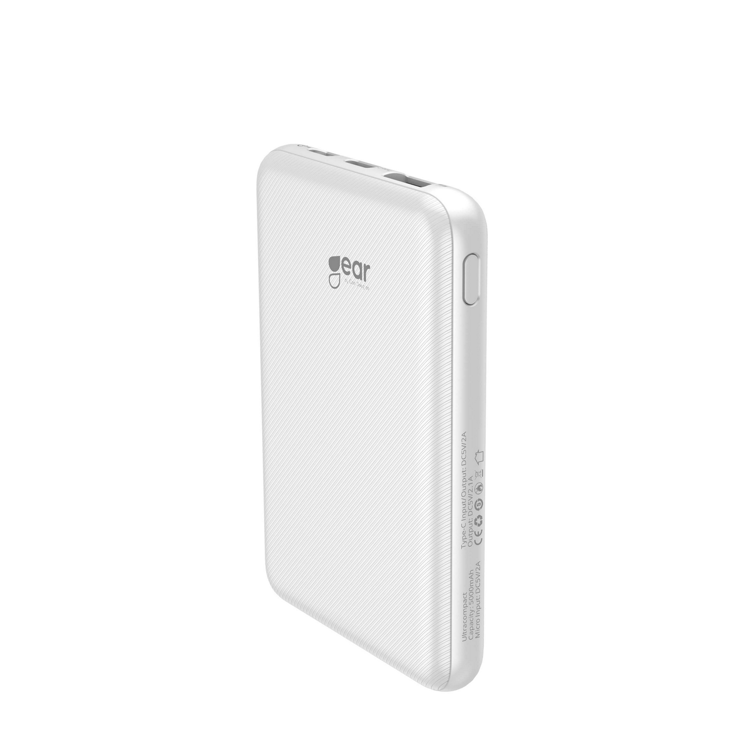 Powerbank Gear 5 000Mah Lipolymer Ultracompact 2A 1Xmicrousb Vit