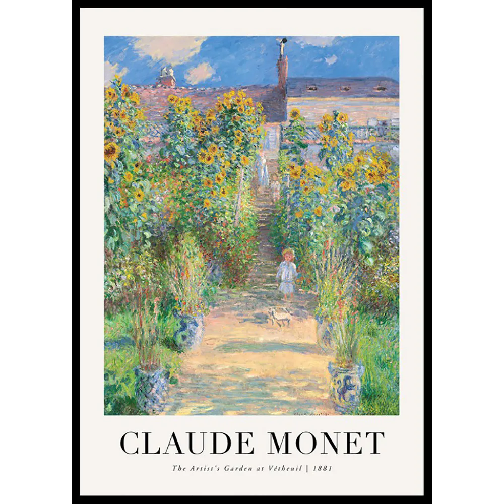 Poster Gallerix The Artists Garden 1881 By Claude Monet