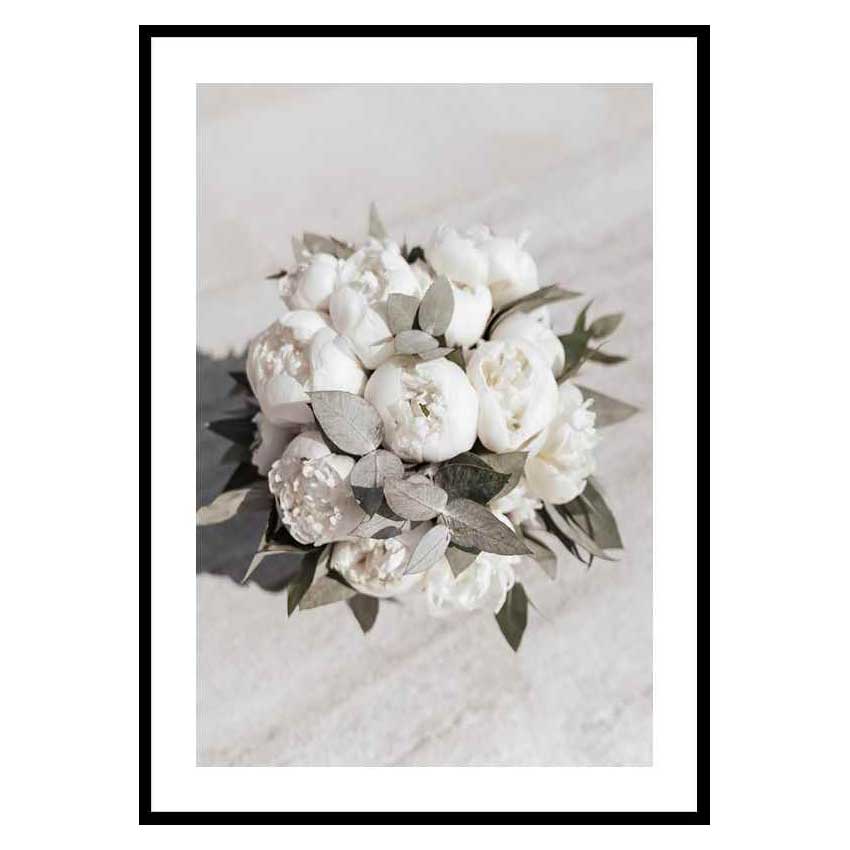 Poster Gallerix White Peonies