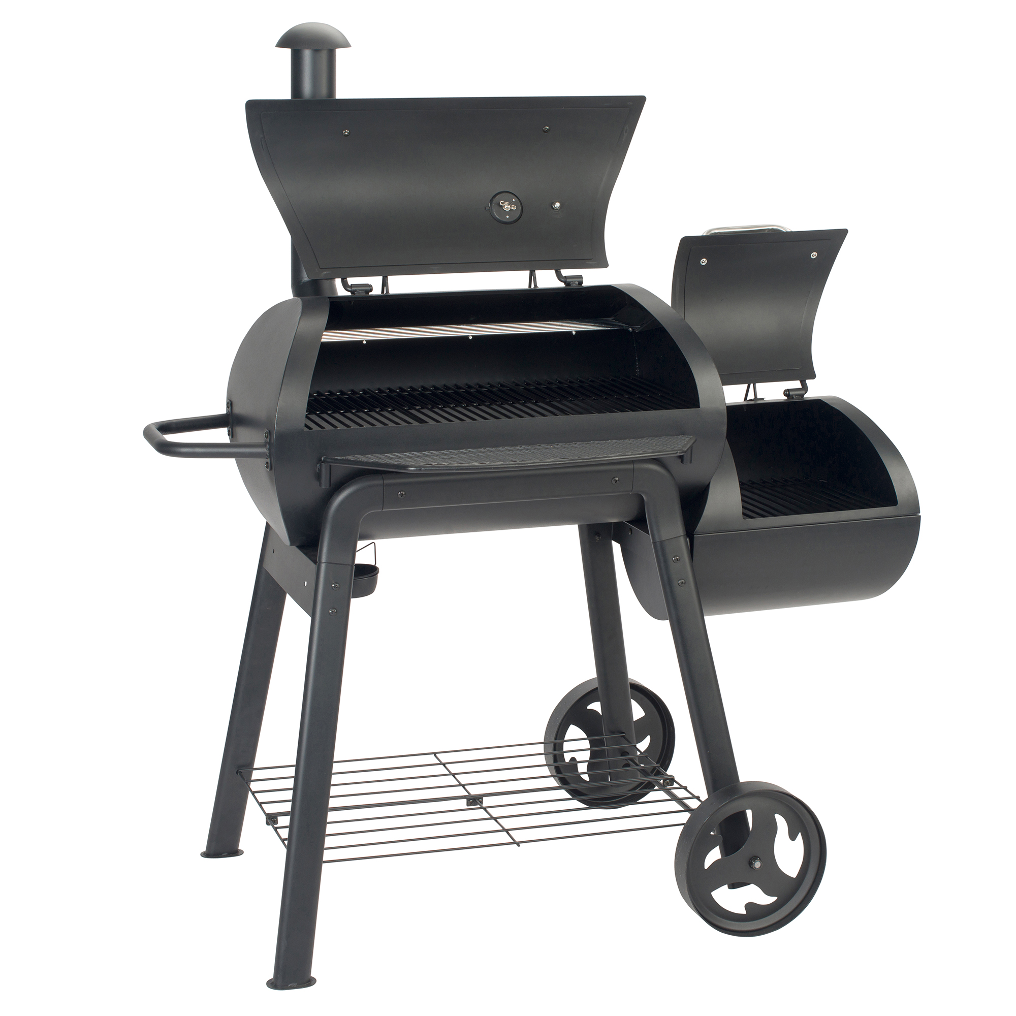 Kolgrill Landmann Vinson 200 Svart med Varmhållningsgaller & Integrerad Termometer