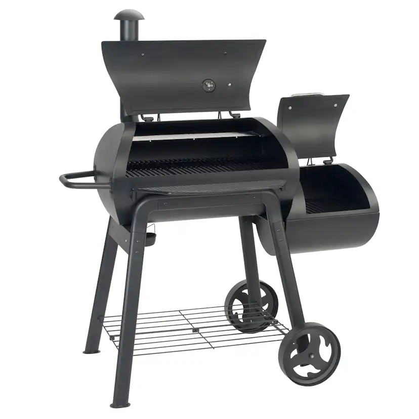 Kolgrill Landmann Vinson 200 Svart med Varmhållningsgaller & Integrerad Termometer
