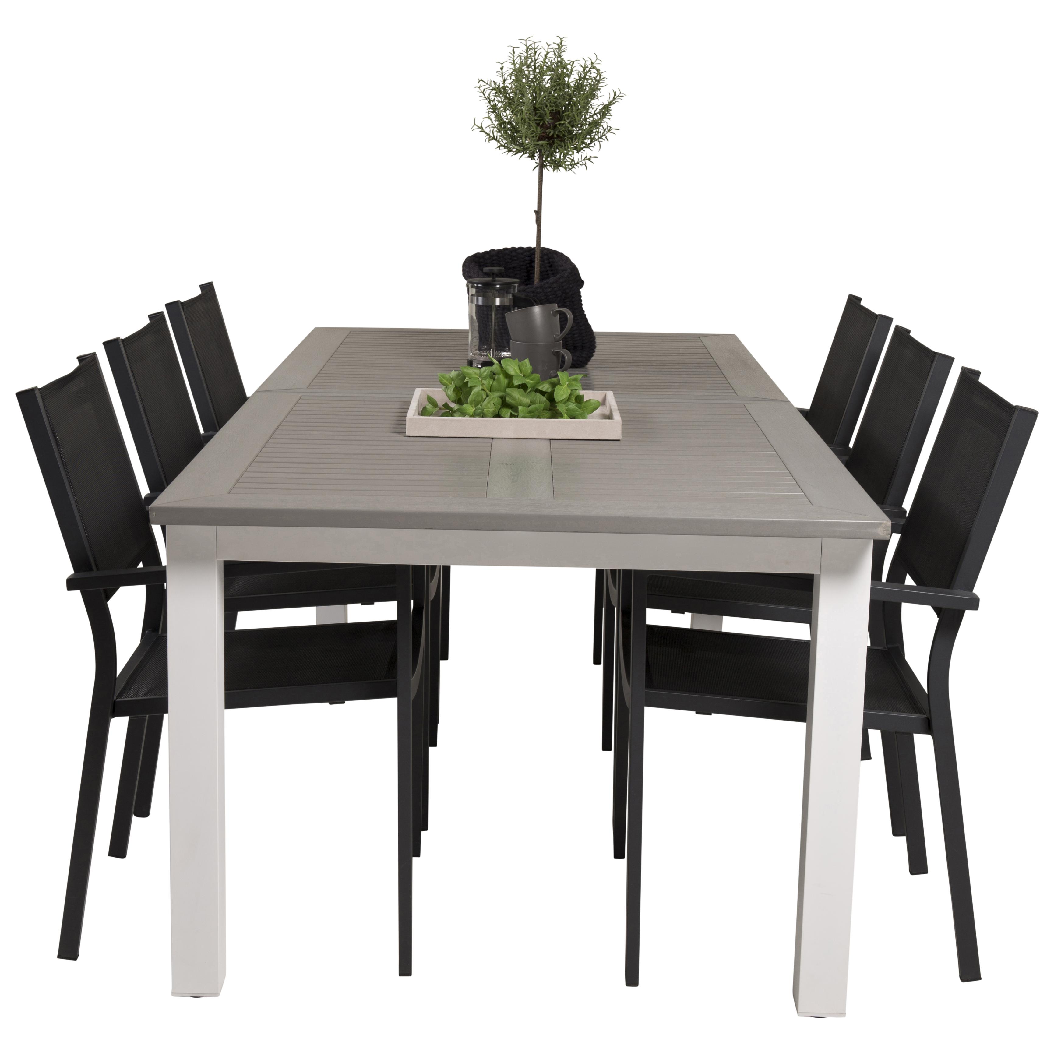 Matgrupp Venture Home Aleyna 224/324 med 6 Copacabana Karmstolar