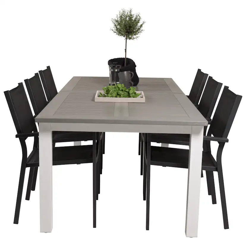 Matgrupp Venture Home Aleyna 224/324 med 6 Copacabana Karmstolar