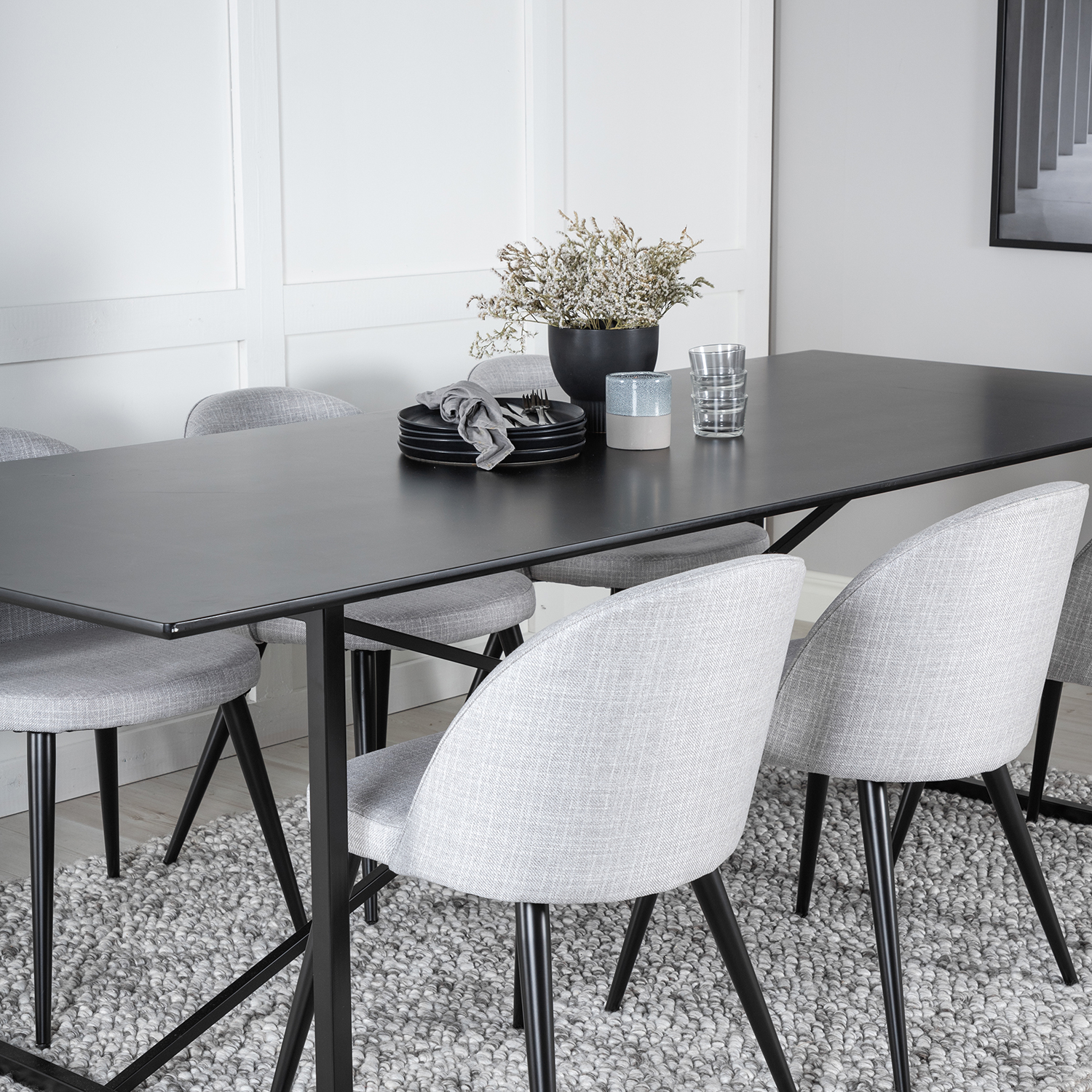 Matgrupp Venture Home Palaba med 6 Valentina Stolar Polyestertyg