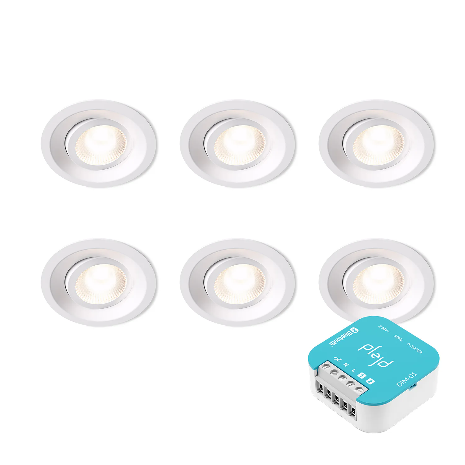Dimmer Plejd 6-pack Downlight Tilt LED Spot DWN-01 + DIM-01