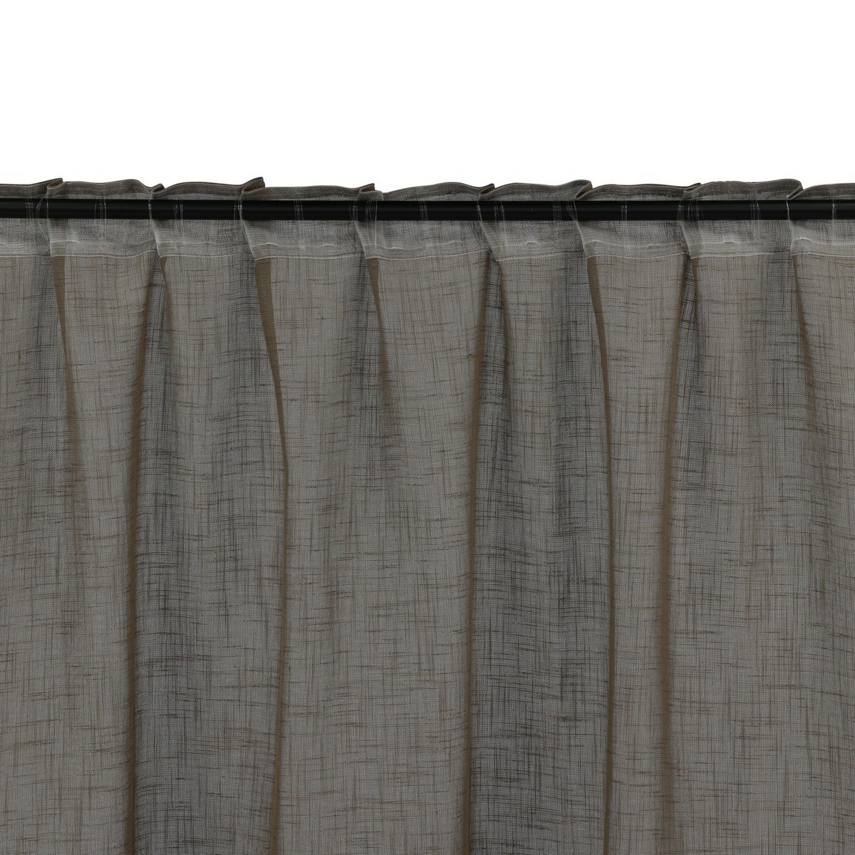 Kaya Curtain Polyester/linenlook - Brown - 140*290 - Multi b Brun, Längd: 290 cm