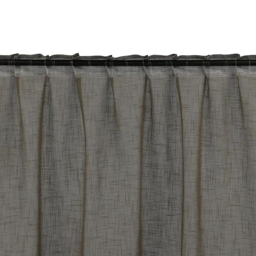 Kaya Curtain Polyester/linenlook - Brown - 140*290 - Multi b Brun, Längd: 290 cm