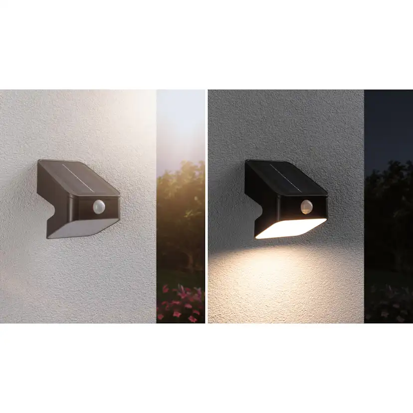 Fasadbelysning Solcell Paulmann Lesly LED med Skymningsstyrd rörelsedetektor IP65