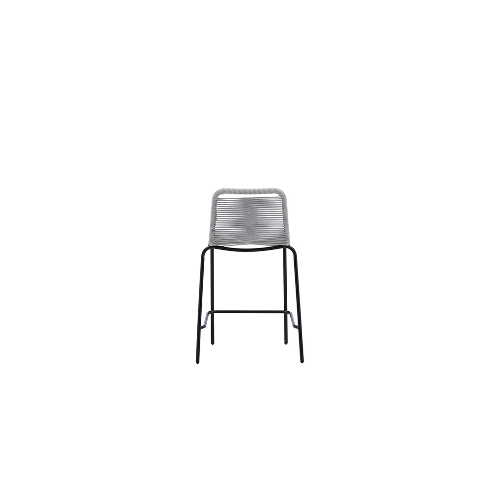 Lindos Barchair Steel - Black / Svart/Ljusgrå