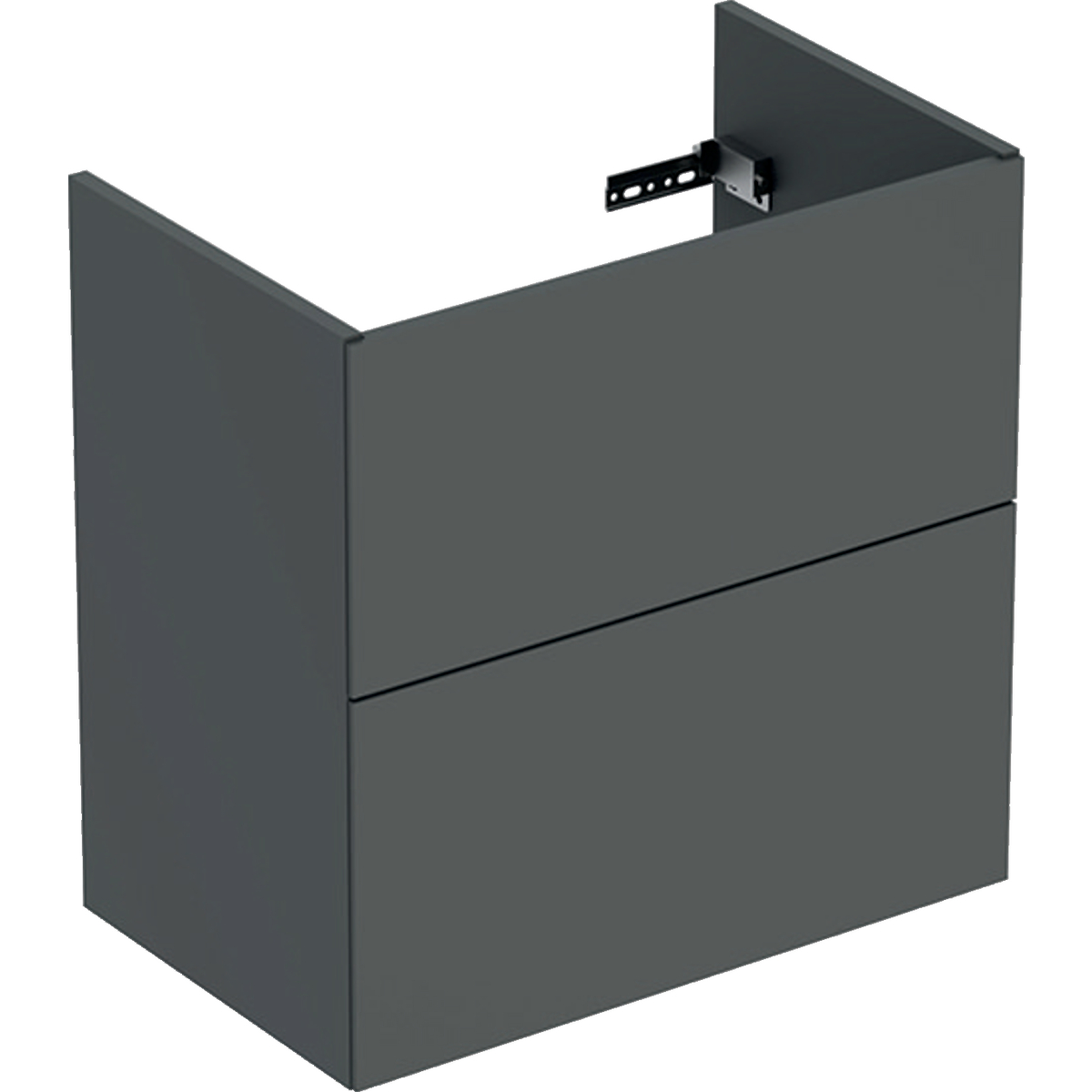 Ifö Elegant underskåp för möbeltvättställ, med två lådor, ko Mörkgrå, 600x600 mm