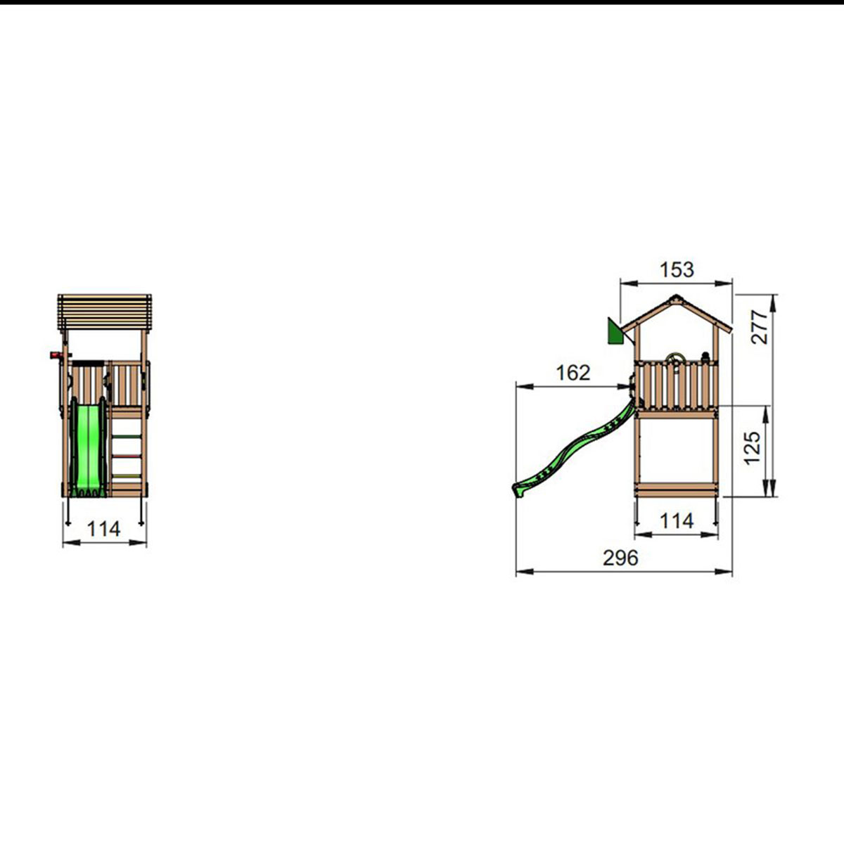 Lektorn Jungle Gym Casa inkl. rutschkana