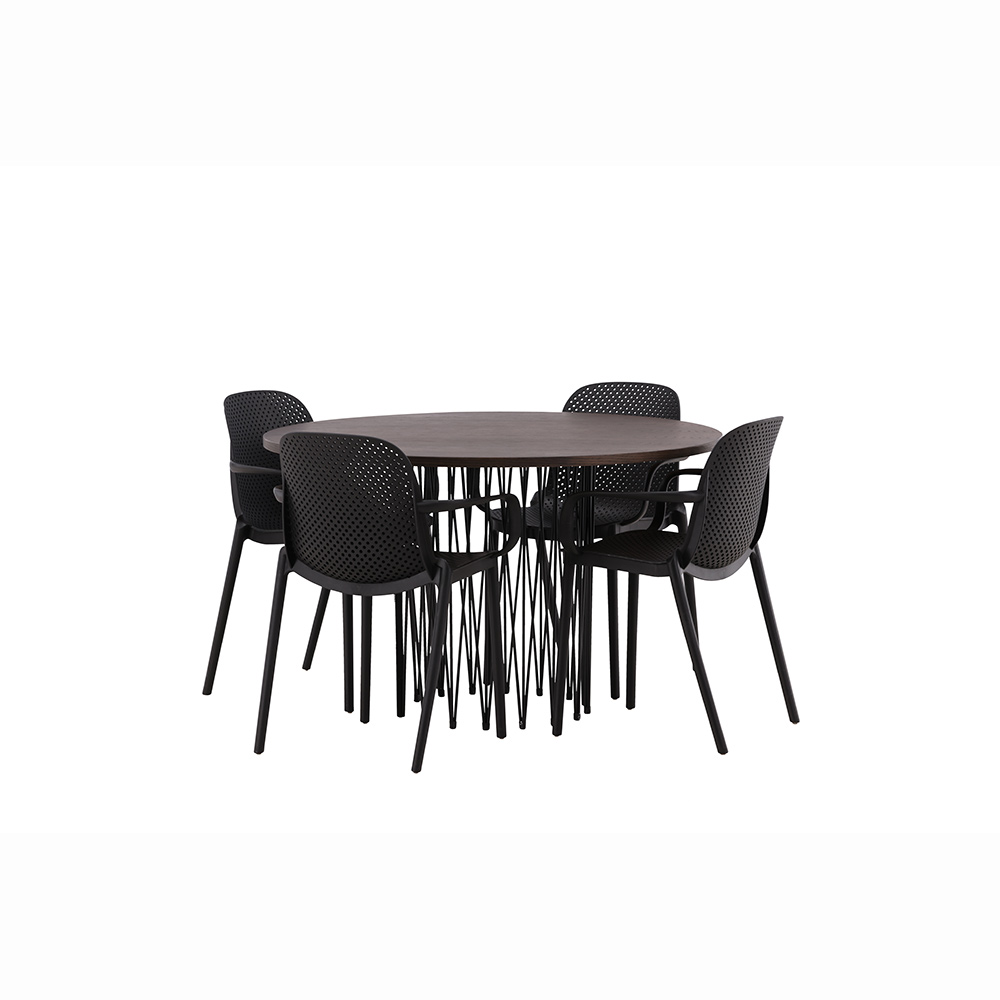 Matgrupp furniture/fashion Stone Rund med 4 Baltimore Stolar