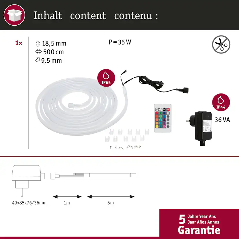LED-strip Paulmann SimpLED Belagd Outdoor Komplett set IP65