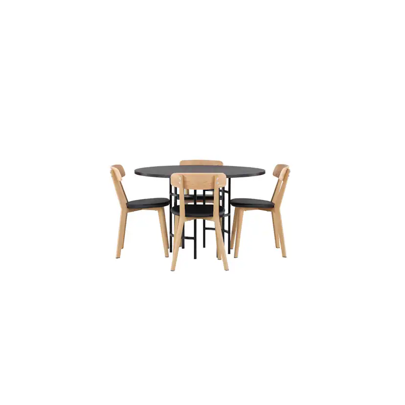 Matgrupp Venture Home Copenhagen Ø 115 cm med 4 Sanjos Stolar