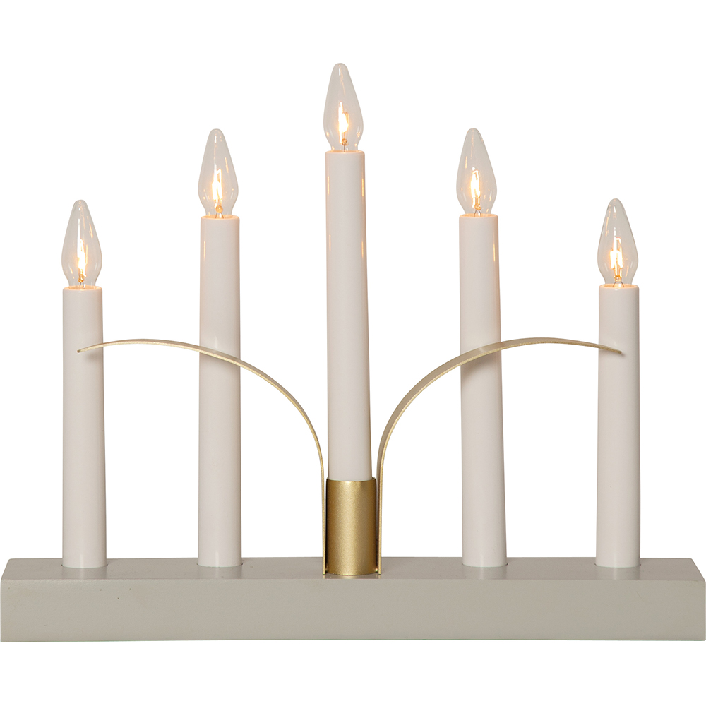Ljusstake Lilja Grå