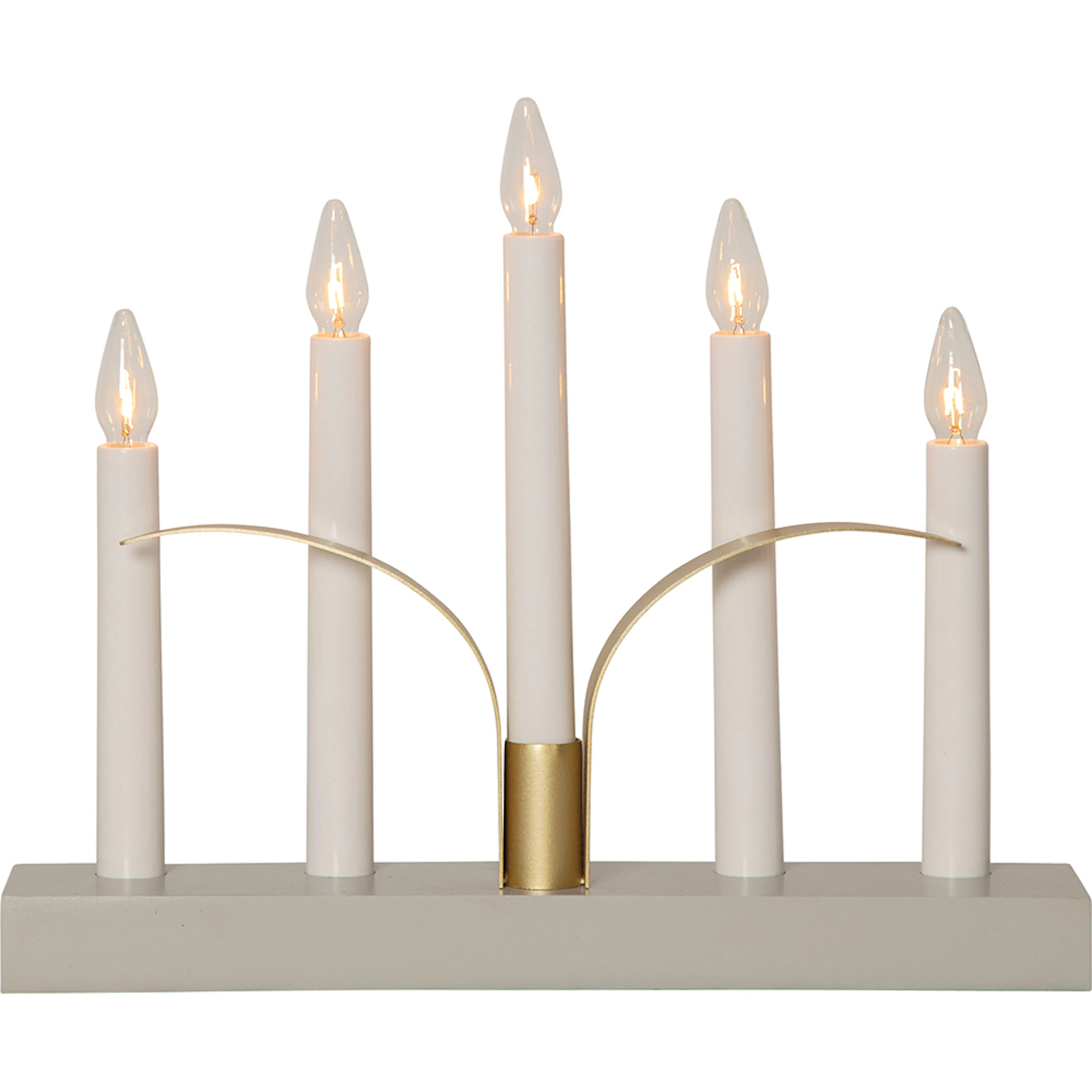 Ljusstake Lilja Grå