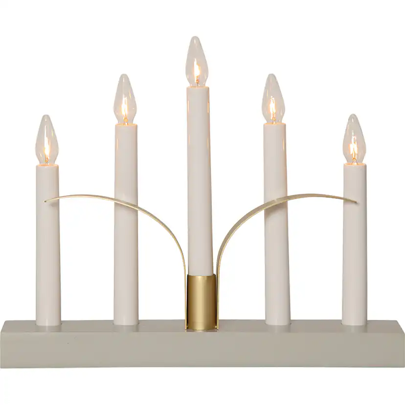 Ljusstake Lilja Grå