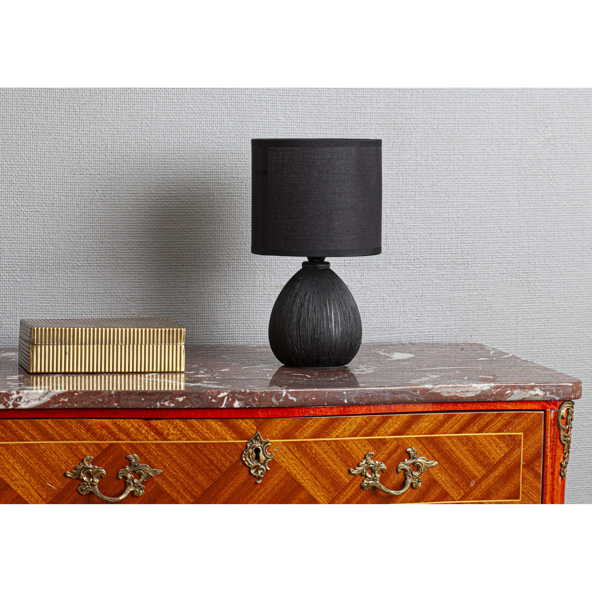 Bordslampa Cottex Madison H25 cm Keramikfot med Textilskärm