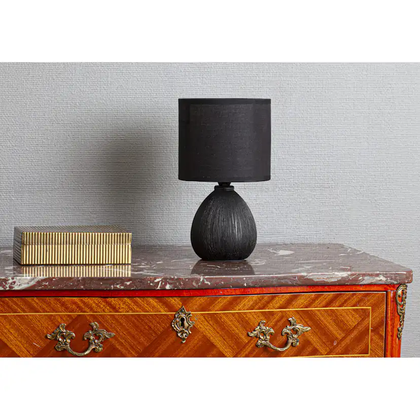 Bordslampa Cottex Madison H25 cm Keramikfot med Textilskärm