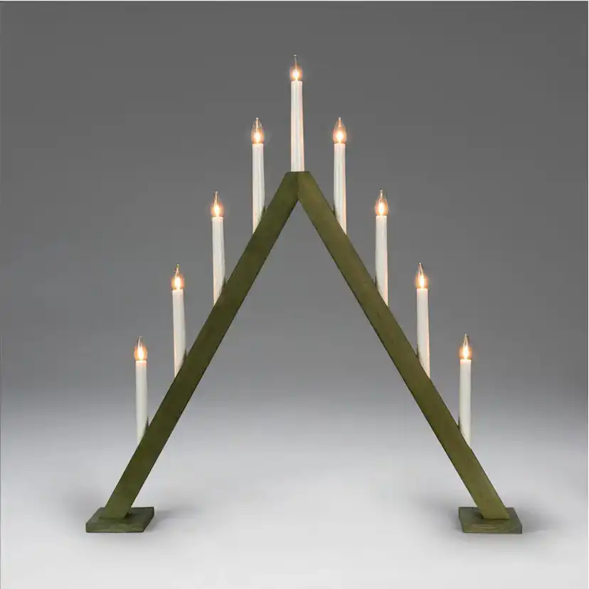 Adventsljusstake Gnosjö Konstsmide 3940 Träljusstake 9 Ljus