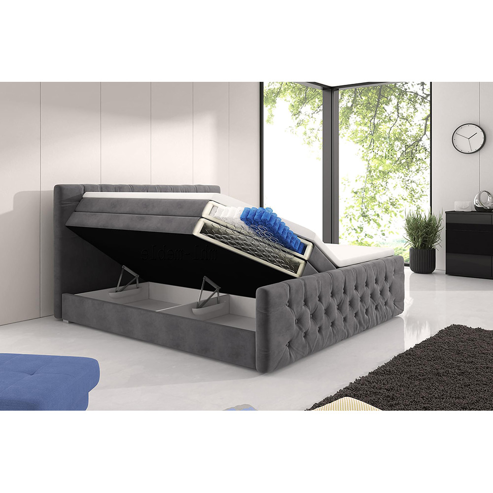 Kontinentalsäng Cloud47 Sängpaket Franco Lyx 180x200 med Förvaring och LED-belysning