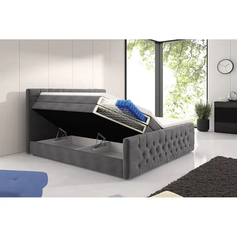Kontinentalsäng Cloud47 Sängpaket Franco Lyx 180x200 med Förvaring och LED-belysning