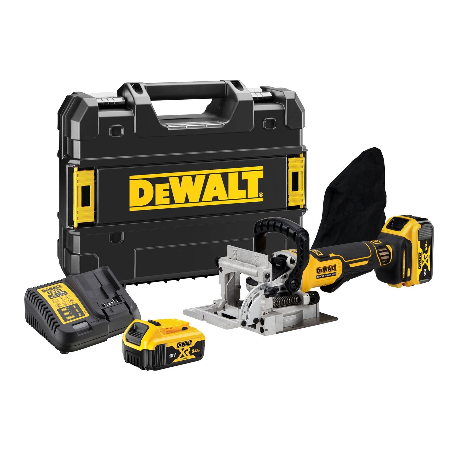 Lamellfräs DeWalt DCW682P2-QW 18V XR 2x5 Ah