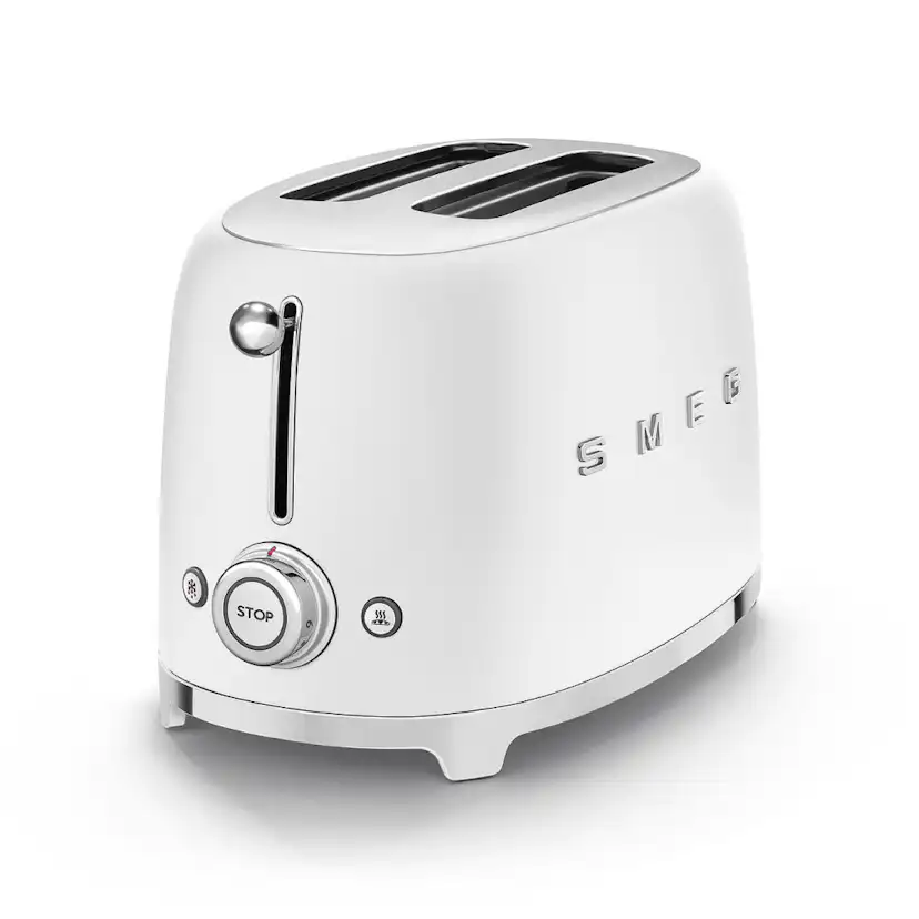 Brödrost Smeg TSF01WHMEU Mattvit med Extra Breda Fack