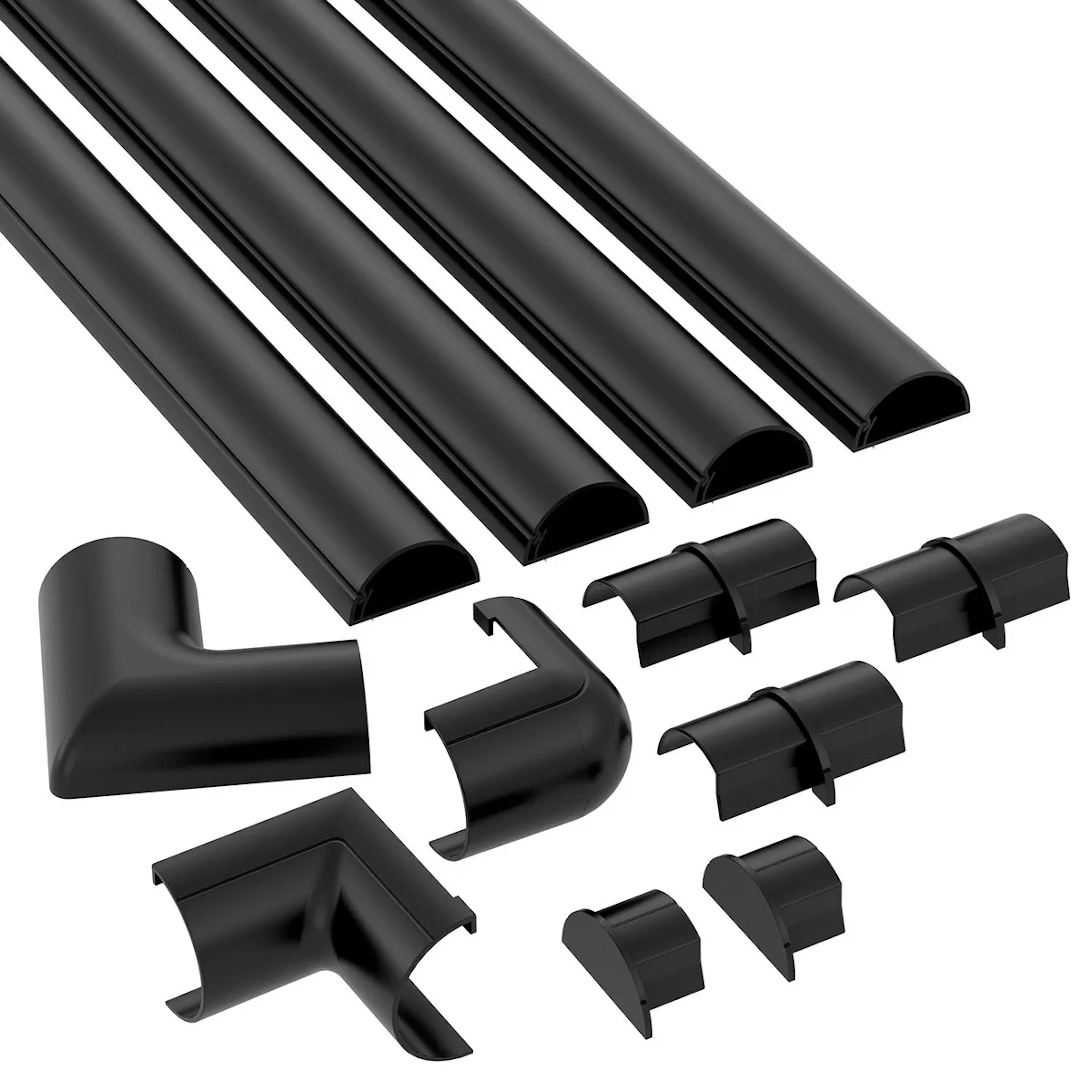 Kabelkanal D-LINE Kabelhanteringssats Svart 30x15 3x1.0m Självhäftande