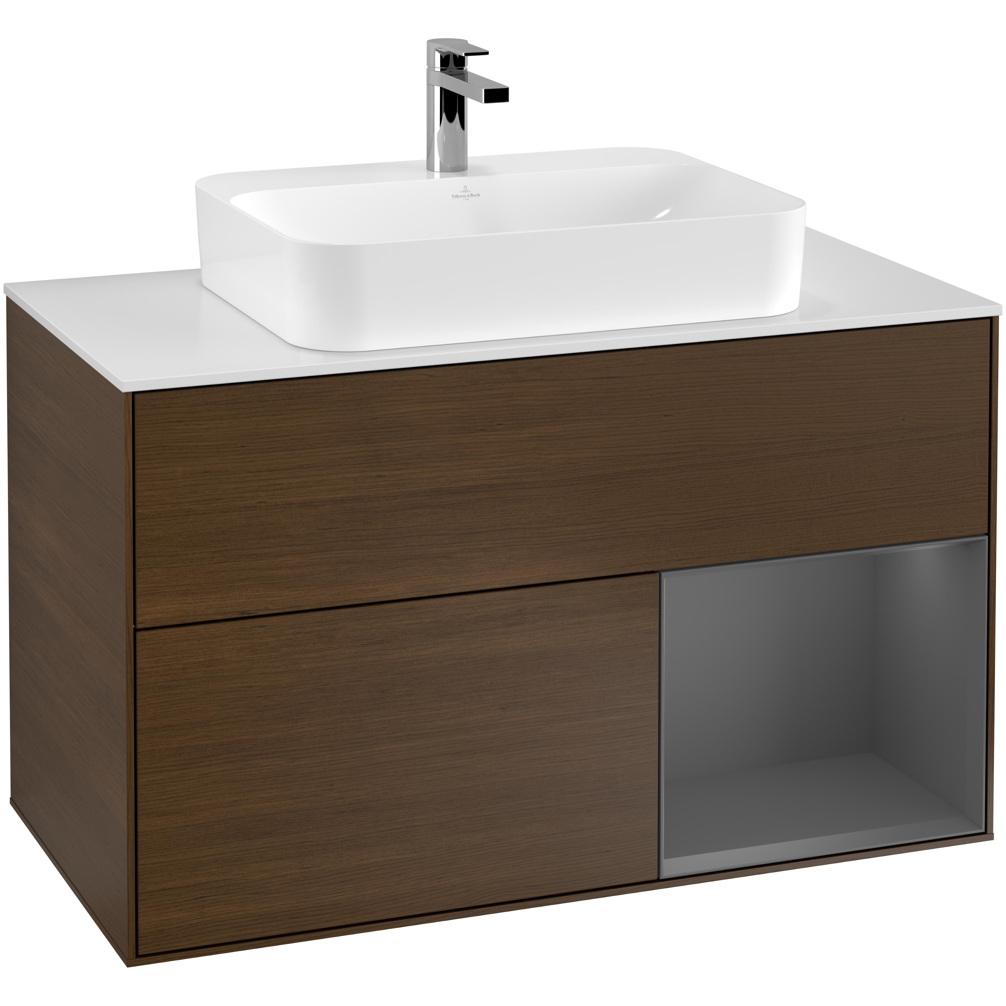 Tvättställsskåp Villeroy & Boch Finion med 2 Lådor Hylla och Bänkskiva för Ytmonterat Tvättställ