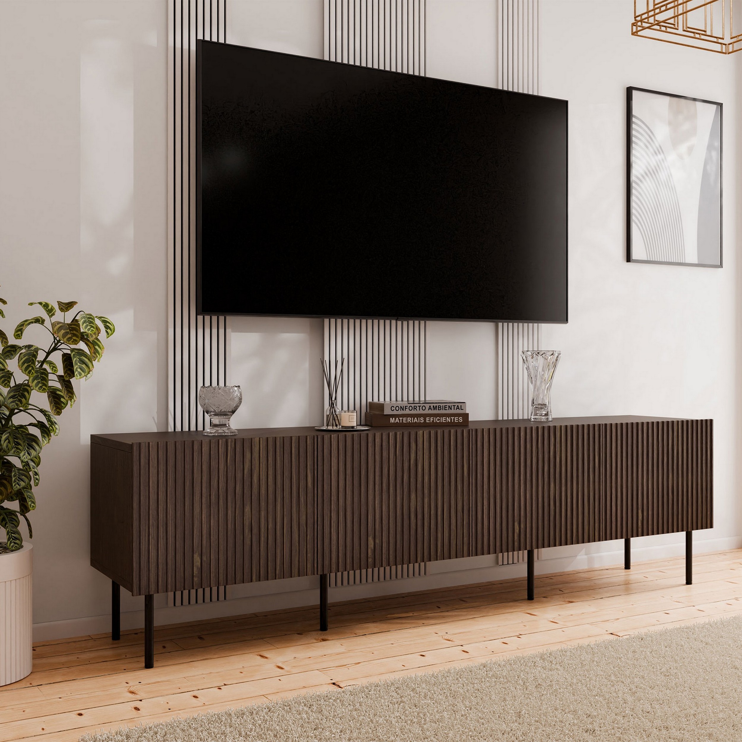 Tv-Bänk Scandinavian Choice Hammarstrand 201 cm med förvaring