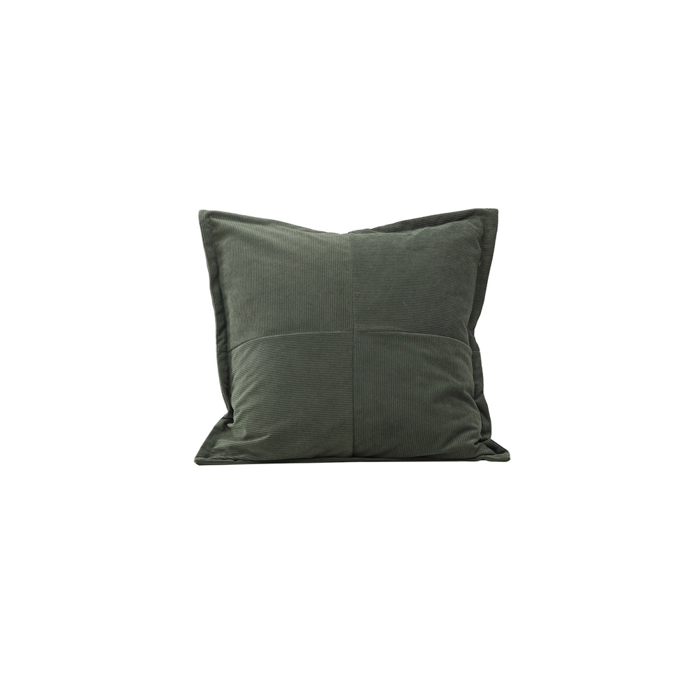 Lykke Cushion Cover Poly embossed velvet - Dark Green Mörkgrön