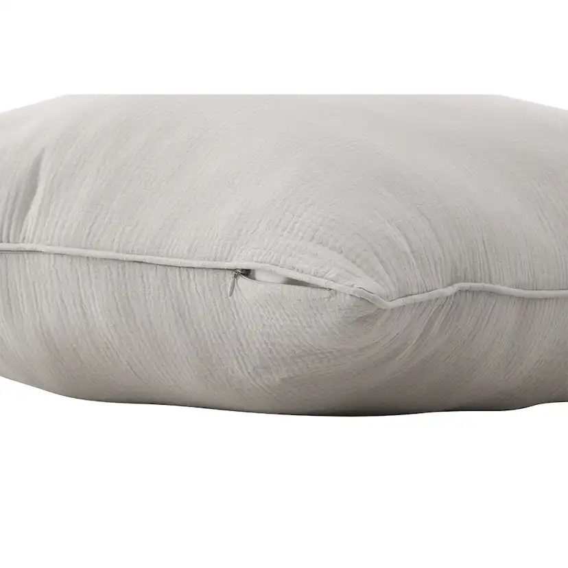 Tyra Cushion Cover Cotton Gauze - Grey Grå