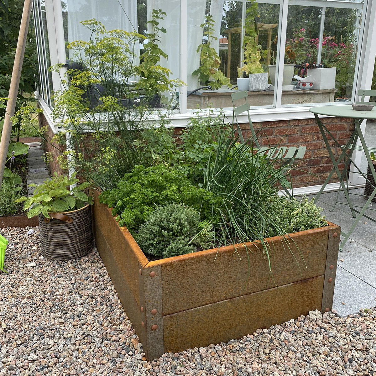Odlingslåda Flexigarden Cortenplåt 2 mm 800x1200x400 mm