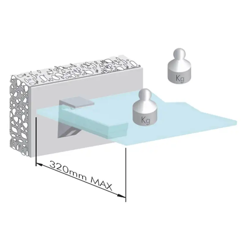 Hyllbärare Beslag Design Kalabrone 2 st