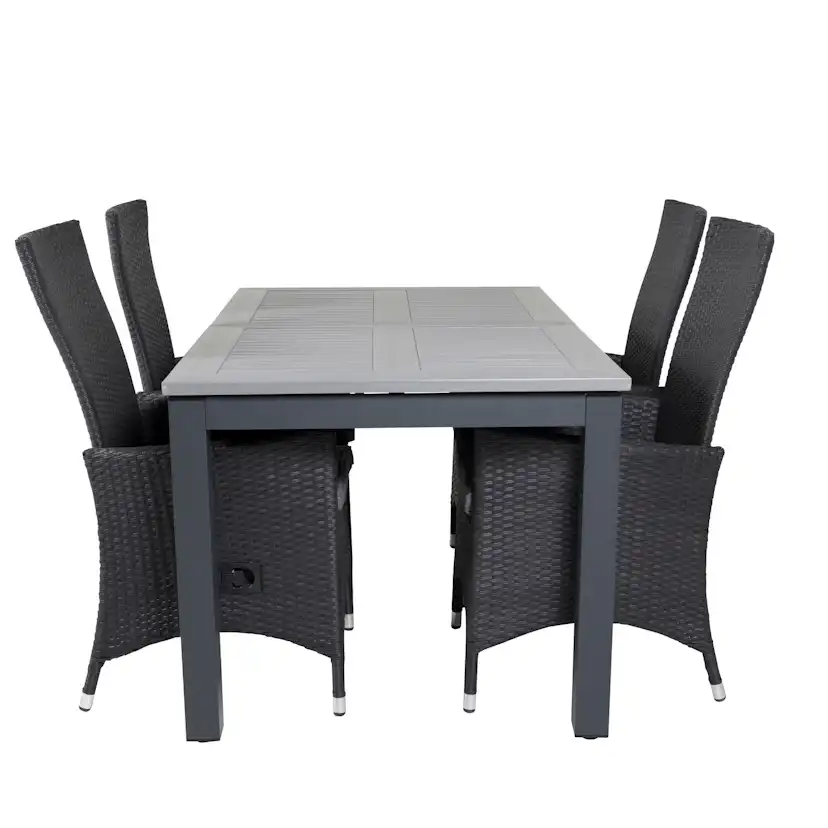 Matgrupp Venture Home Aleyna 160/240 med 4 Pishi Matstolar