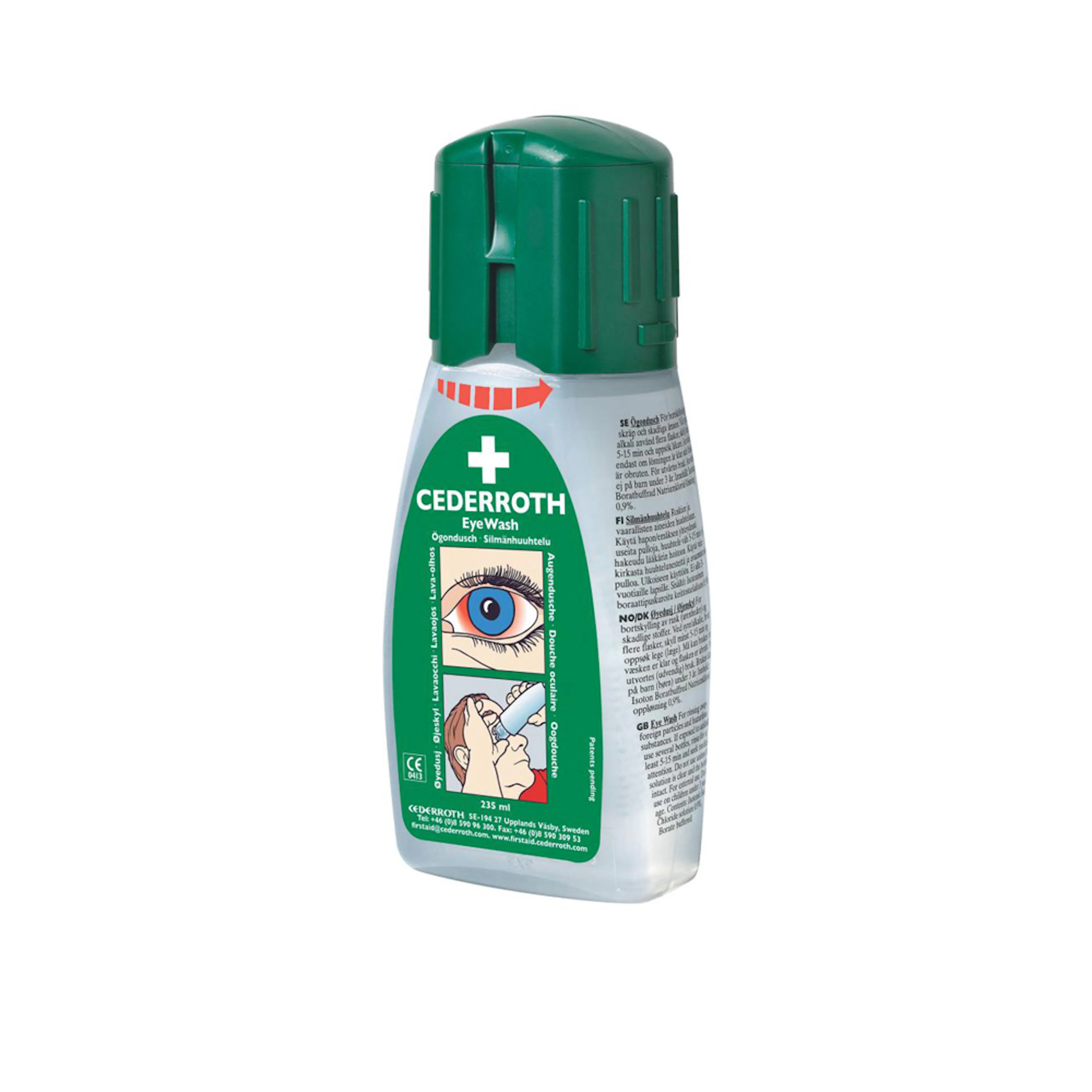 Ögonduschflaska Cederroth Fickmodell 235 ml