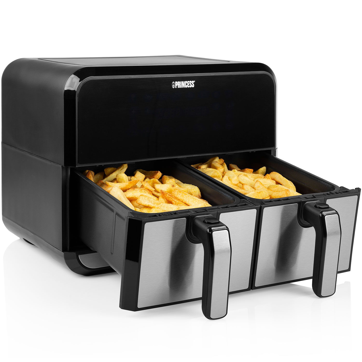 Airfryer Princess Dubbelkapacitet 2X4L 2400W Digital Fritös